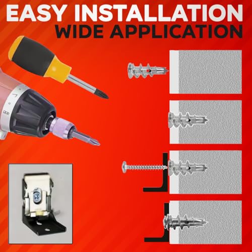 CrimsonMark 120Pcs Zinc Self Drilling Drywall Anchors and Screws kit #8 x 1-1/4”- Metal Wall Anchors for Drywall Heavy Duty, Holds Upto 50lbs – No Drill Hole Required with Dry Wall Screws and Anchors - size: Zinc Metal