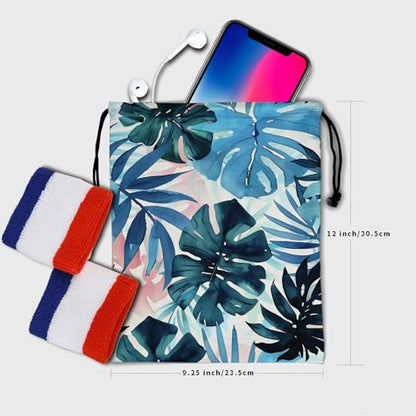 Gymnastics Grip Bag for Gymnasts Gymnastic Drawstring Bag Gym Athlete Bag - color: Summer Palm - Multi, size: 9.25" x 12" (Pack of 1)