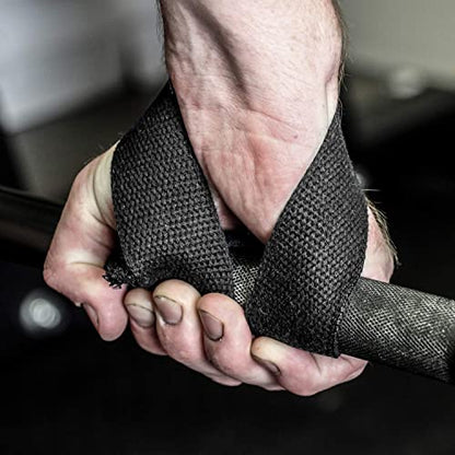 Serious Steel Fitness 1.5 to 1.75 inches wide Lifting Straps | Olympic Weightlifting Strap | Olympic Pulling Straps | Deadlift Strap | Axle Strap - color: Olympic - Cotton