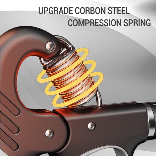 Hand Grips Strengthener, Forearm Strength Trainer- Adjustable Resistance 11-220Lbs Hand gripper with Counting,Finger Exerciser,Hand Extension Exerciser for Muscle Building and Injury Recover Combo Set - color: Orange Combo Set