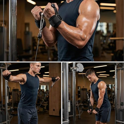 Weight Lifting Wrist Straps with D-Rings,Weight Straps,Heavy Duty Wrist Wraps,for Men & Women,Deadlifts,Pull-Ups,Cable Machines,Snatches
