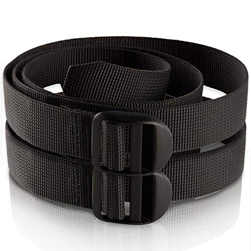 M-Tac Pack of 2X Utility Strap for Backpack Tactical Lashing for MOLLE Gear Plastic Buckle (Black, 40 inches) - color: Black, size: 40 inches
