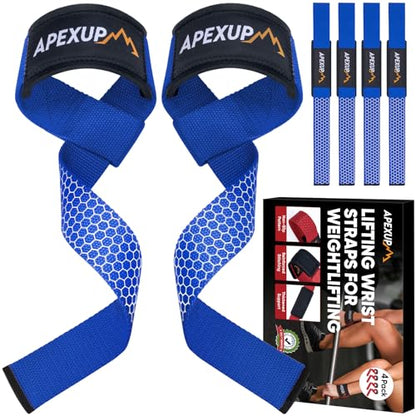 Weight Lifting Straps for Weightlifting, Lifting Wrist Straps Gym, Deadlift Strap, Anti Slip Silicone Weightlifting Strap Men Women Powerlifting, Strength Training - color: Blue, size: 2 Pair
