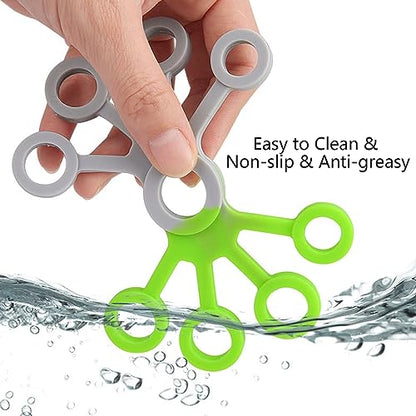 Finger Training Silicone Hand Expander Finger Hand Grip Finger Stretcher Trainer Strength Resistance-band Wrist Exercise Hand Expander Tool Forearm Rings Hand Exerciser Silicone Finger Stretcher Hand