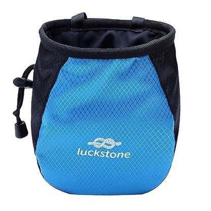 Climbing Chalk Bag Storage Pouch Adjustable Waist Belt Sock Gym Refillable Packaging for Rock Climbing Hunting Sports Bouldering Deadlifting - color: Blue