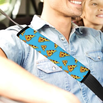 2 Pack Universal Fit Car Seat Belt Pad for Adult Use, All Vehicles, Pizza Blue Seat Belt Covers Cushion, Anti-Slip Pad - color: Pattern 557