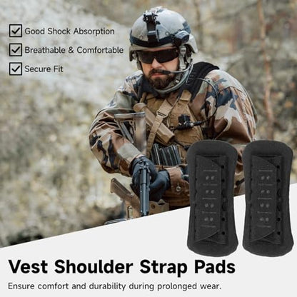 2-Pack Adjustable Shoulder Strap Cushions for Bags, Backpack Strap Pads, Breathable Mesh for Comfort and Stability