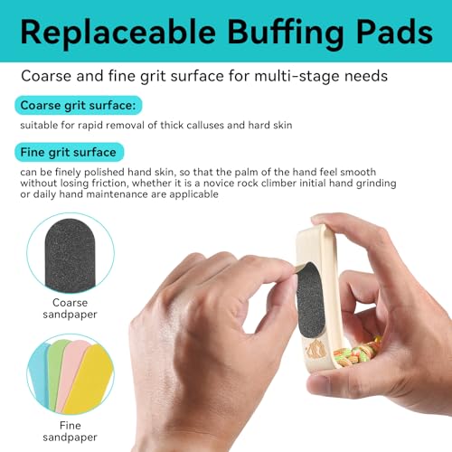 Double Sided Hand&Finger File-Flappers, Rips, Cracks-Strong Smooth Hands - Great for Gym, Rock Climbers