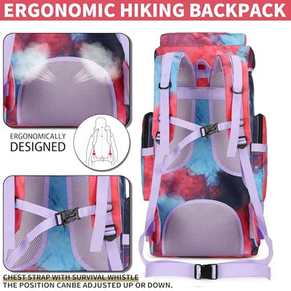 Hiking Backpack for Men 70L/100L Camping Backpack Military Rucksack Molle 3 Days Assault Pack for Climbing | Camping Backpack - color: 70l-nebula