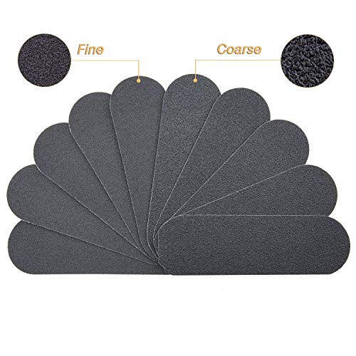 Homeve 2 Pieces Professional Pedicure Foot File - Reusable Stainless Steel Feet Rasp with 20 Replaceable Coarse-Fine Double Side Reusable Pads Cracked Skin Corns Callus Remover - size: 1 Count (Pack of 2)