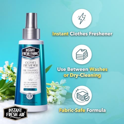 Fabric Freshener Spray & Deodorizer Odor Eliminator - Works Instantly with Noxban™ - Eco-Friendly Fabric Refresher & Odor Neutralizer - Safe for Garments, Linens, Bedding - Unisex
