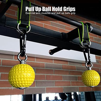 1 Pair Set Climbing Pull Up Power Ball Hold Grips, Non Slip Rock Climbing Holds Pull Up Power BallDurable and Non Slip Hand Grips Strength Trainer Exerciser - size: 72mm model
