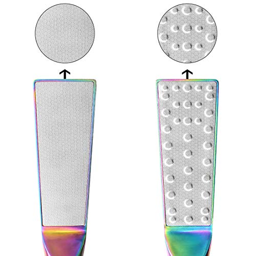 Pedicure Foot File Callus Remover, Double-Sided Scrubs Stainless Steel Foot Rasp Professional Dead Skin Callus Accessories for Wet and Dry Feet - size: 1 Count (Pack of 1)