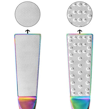 Pedicure Foot File Callus Remover, Double-Sided Scrubs Stainless Steel Foot Rasp Professional Dead Skin Callus Accessories for Wet and Dry Feet - size: 1 Count (Pack of 1)