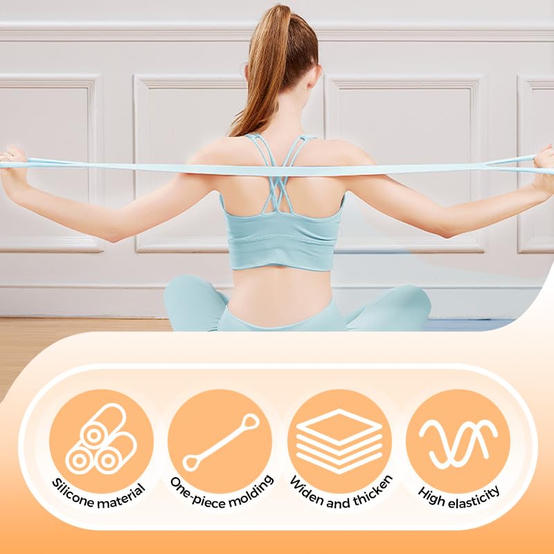 2026 New Figure 8 Resistance Band with Handles, Elastic Bands for Working Out,Arm,Back,Shoulder Training Elastic Ropes,Exercise Equipment for Yoga, Pilates,Physical Therapy Stretching - color: 3PCS
