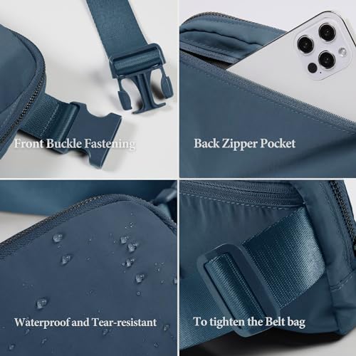 YOSHUYUKI Mini Crossbody Belt Bag - Waterproof Fanny Pack for Women, Fashionable Running Belt Pouch in Navy Blue - color: Navy Blue