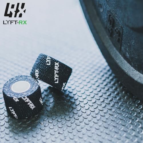 Weightlifting Hook Grip Tape w/Premium Adhesive for Olympic Weight Lift, Cross Fitness, Lifting, Stretch Athletic Finger Wrap, Protects Thumb Fingers Hand, Enhances Grip - color: Black 1.5-inch, size: 3 ROLL