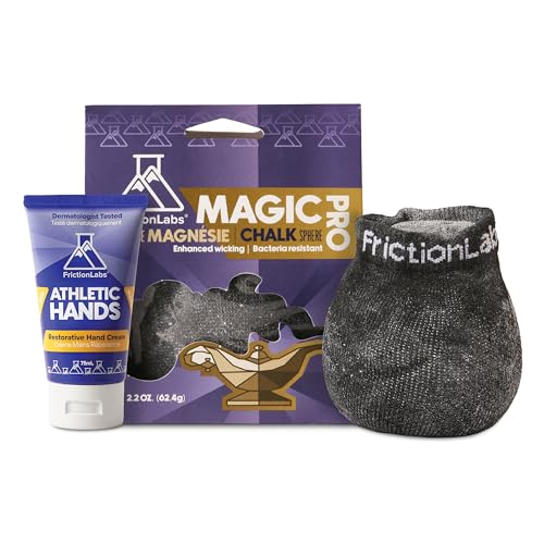 Friction Labs Perform & Recover Magic PRO Chalk Ball + Hand Cream Bundle | Magic PRO Chalk Ball & Athletic Hands Cream for Grip, Skin Care, Climbing, Weightlifting, Gymnastics & Training