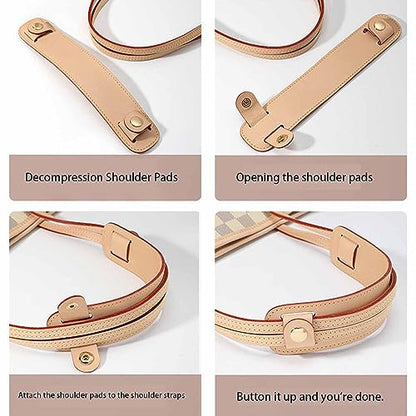 Vachetta Leather Shoulder Pad Soothing Shoulder Pad for Cossbody Bag Straps - color: Vachetta Apricot Strap Pad