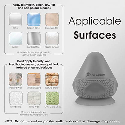 Solacium Mountable Massage Therapy Tool - Multi-Surface Suction Cup Wall Massage Tool for Sore Muscles, Myofascial Release, Stress Relief, Trigger Point and Deep Tissue Massage (Gray) - color: Gray