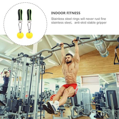 Healeved Climbing Training Grip Ball Hand Grip Strength Exerciser with Hanging Rings Finger Strength Trainer for Fitness and Pull-up Workout Random Color