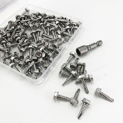Sheet Metal Screws，Hex #10x3/4‘’（110） | Metal Fastener - color: Hex #10x3/4‘’（110）
