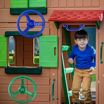 6 Pack Plastic Swingset Ship Wheel Playground Steering Wheel Steering Wheel Toys for Kids Boys Girls Playhouse Treehouse Playground - color: Color Set 3