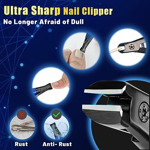 Nail Clippers for Thick Nails, Large Nail Clippers for Men, Senior Toenail Clippers for Thick Nail Heavy Duty Nail Clippers for Thick Toenails Non-Slip Long Handle Finger Nail Clippers Adult - size: red