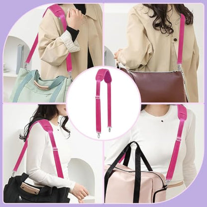 60 Inch Shoulder Strap for Bag with Removable Ultra-Thick Pad | 60" Shoulder Strap with Removable Thick Pad,Adjustable Buckles and Metal Hooks, for Briefcase/Laptop/Messenger/Luggage Bag - color: Red