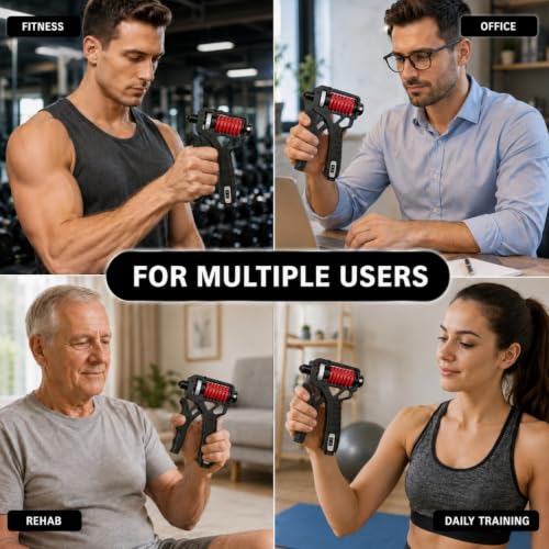 Hand Grip Strengthener Adjustable 5-165kg Grip Strength Trainer with Steel Spring Finger Exerciser for Men and Women - color: Black