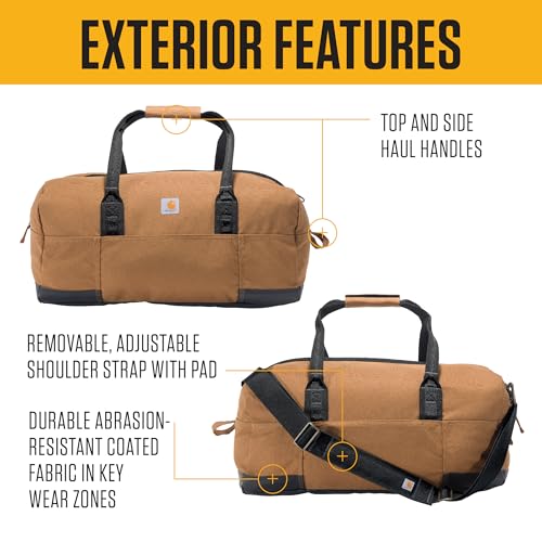 Carhartt Classic Duffels, Heavy-Duty Bag for Jobsite, Gym, & Travel, 55L, Black - color: Black, style: 55l