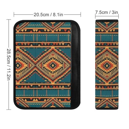 2 Pack Geometric Tribal Aztec Seat Belt Shoulder Pad Universal Fit Harness Pads Strap for Kids, Car Seats Pushchair Strollers High Chair Pushchair, Shock Absorption - color: Pattern 330
