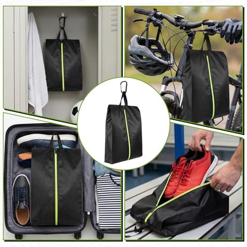Cleat Bags for Sports Smell Proof, Travel Shoe Bag for Storage | Odor-Resistant Portable Shoes Organizer with Reinforced Handle, Carabiner