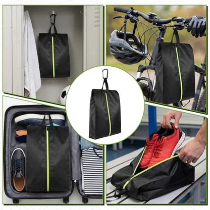 Cleat Bags for Sports Smell Proof, Travel Shoe Bag for Storage | Odor-Resistant Portable Shoes Organizer with Reinforced Handle, Carabiner