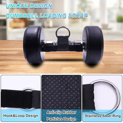 J Bryant Loading Dumbbells Strap for Dip Belt Squat Pull-up,Load Dumbbells Kettlebells on Barbells Weightlifting Accessory - size: 1 piece M