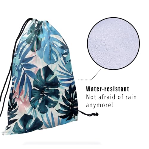 Gymnastics Grip Bag for Gymnasts Gymnastic Drawstring Bag Gym Athlete Bag - color: Summer Palm - Multi, size: 9.25" x 12" (Pack of 1)