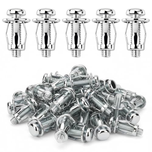 Car Metal Screw, 2026 New Nuts with Screws for Installation License Plates, Hollow Wall Iron Skin Line, Billboards M4-20, M4-25, M5-25, M6-25 Metal Nut (20PCS, M5) - color: 20PCS, size: M5