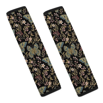 2 Pack Mystical Moth Floral Whimsical Moth Flowers Seat Belt Shoulder Pad Universal Fit Harness Pads Strap for Kids, Car Seats Pushchair Strollers High Chair Pushchair, Shock Absorption - color: Pattern 87