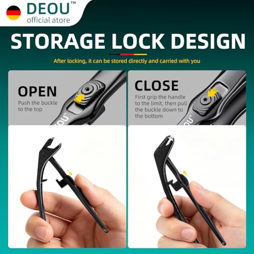 DEOU Toenail Clippers for Seniors Thick Toenails, Long Handle Large Toe Nail Clippers with Wide Jaw Opening, Sharp Heavy Duty Nail Cutter for Men Women Elderly