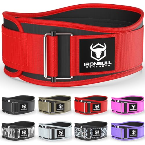 Weight Lifting Belt for Men and Women - Great for Squats, Deadlift, Lunge, Exercises and Training - Best for Olympic, Cross-Training and Bodybuilding Workout - color: Red, size: Small