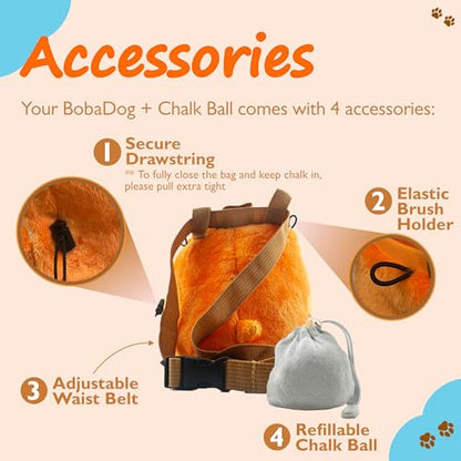 BobaDog Chalk Bag + Santa Chalk Bag + Refillable Ball