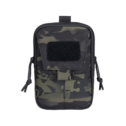 EXCELLENT ELITE SPANKER Tactical Molle EDC Pouch with Cellphone Pouch | Molle admin pouch,molle utility pouch,tool pouch,Organizer Nylon Belt Waist Bag - color: Multicam-Black