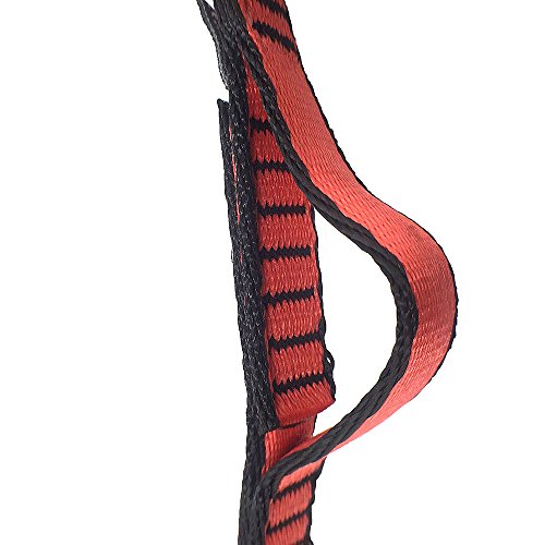 KIKIGOAL 2pcs Safety Daisy Chains Strong Climbing Strap Adjustable Nylon Strap Rope Yoga Pilates Stretching Straps - color: Red, size: 105cm x 1.5cm