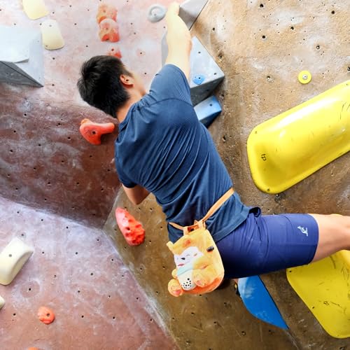 Rock Climbing Chalk Bag + Refillable Ball – Boba Dog Plush Animal Bag - style: Chalk Bag + Refillable Chalk Ball