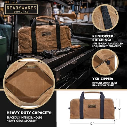 Readywares 12" Utility Bag | Waxed Canvas Small Heavy Duty Tool Bag