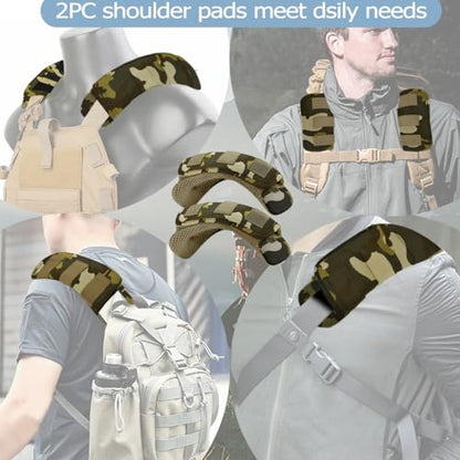 ZINMARK 2-Pack Shoulder Pad Ultra-Thick Tactical Vest Cushion for Laptop Bags, Messenger Bags, Briefcase Bags, Luggage Bags, Tool Bags, Travel Bags and Most Bags, Camouflage Green - color: Camouflage Green