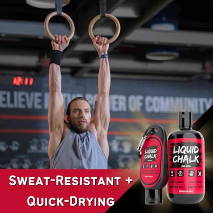 PowerGrip Liquid Chalk – Sweat-Proof, No-Mess Grip Enhancer for Weightlifting, Rock Climbing & Gymnastics - size: 1x 50ml bottle