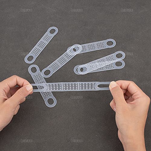 AUEAR, 100 Pack Clear Non-Slip Rubber Clothes Grips Clothing Strips for Wood Plastic Hangers Home Stores Use