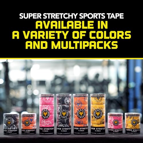 Goat Tape Super Stretchy Thumb Tape - Weightlifting Hook Grip Tape & WOD Tape for Cross Training, Gym Workout Tape, Athletic Finger Wrap - Flexes with Every Move - 15 Feet per Roll (Yellow 2-Pack) - color: Yellow 2-pack