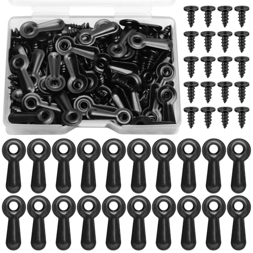 100 Pcs Black Turn Button Fasteners for Picture Frame Backing with Screws | Picture Frame Backing Clips Hardware Sunshade Photo Frame Clip Picture Frame Hanging Hardware